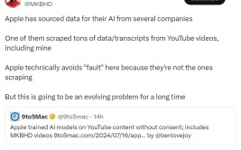 涉17万个视频！英伟达等巨头被曝违规利用
YouTube数据练习
模子
