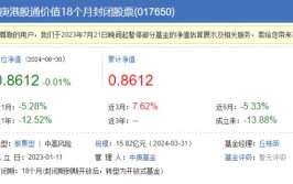 丘栋荣管理中庚港股通代价
封闭期即将届满 累计亏14%
