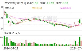 南宁百货：预计2024年上半年净利润为205万元左右