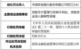 农业银行怒江分行、兰坪白族普米族自治县支行共计被罚50万元：违规发放卖弄按揭贷款等