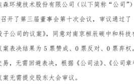 埃森环境拟注销控股分公司
南京桓辰碳中和科技有限公司