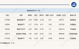 行业ETF风向标丨港股强势上涨，黄金股ETF今表现亮眼