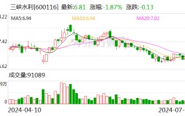 三峡水利：预计2024年上半年净利同比增长564.55%-684.36%