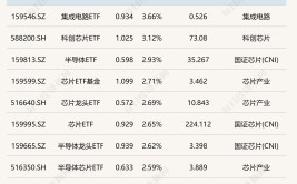 ETF本日
收评 | 集成电路、科创芯片ETF涨超3%，标普油气ETF跌超4%