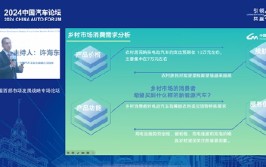 汽车工业协会副总工程师许海东：农村新能源汽车市场空间很大，小城镇纯电动汽车增速非常快