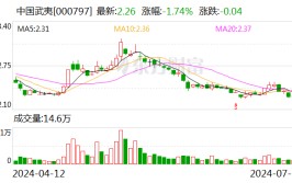 中国武夷：预计2024年上半年净利润为1.7亿元~2.2亿元