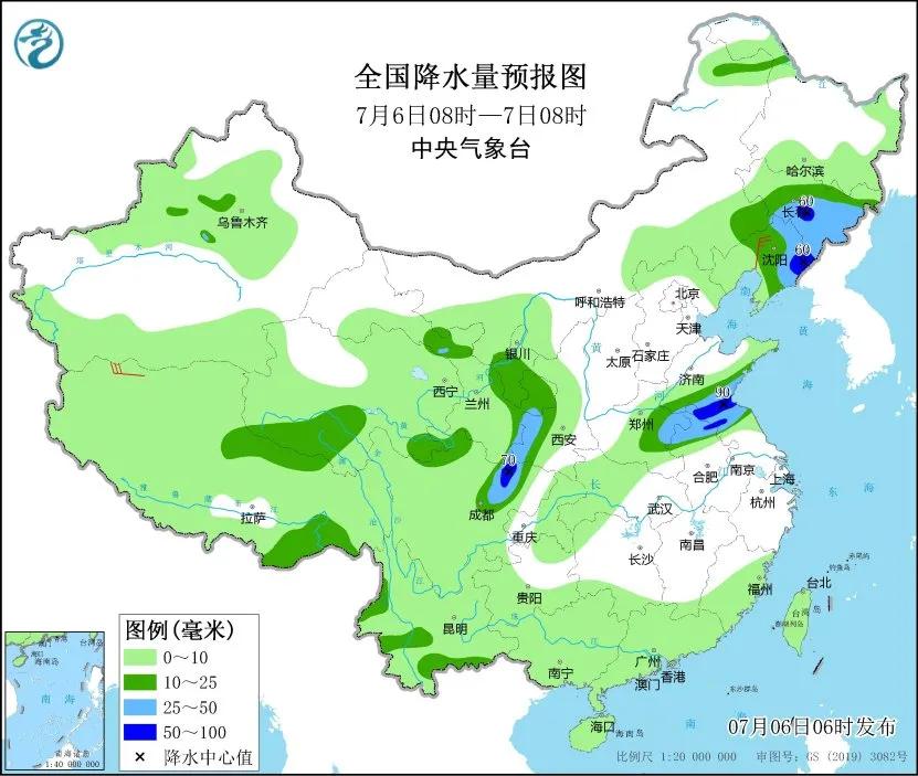 未来三天国内天气预报（7月6日） 将来
三天国内气候
预报（7月6日） 时时快讯